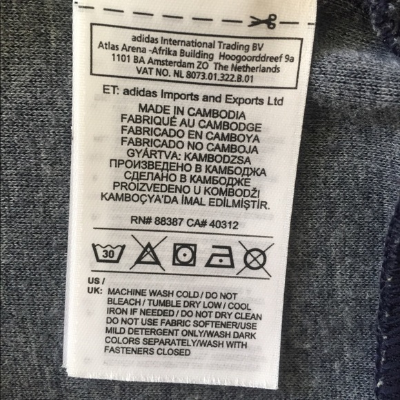 Navy Adidas Track Jacket - Picture 4 of 6